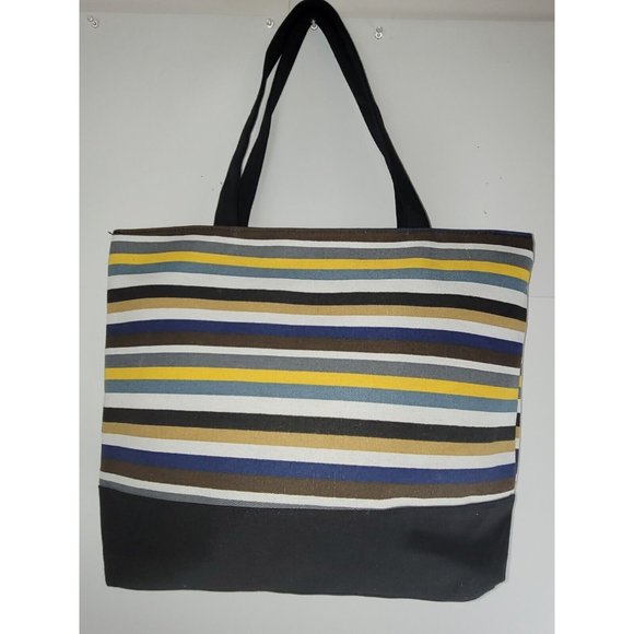 Women's  Handbag Shoulder BEACH striped bag multicolor shoppers  tote - Picture 12 of 16